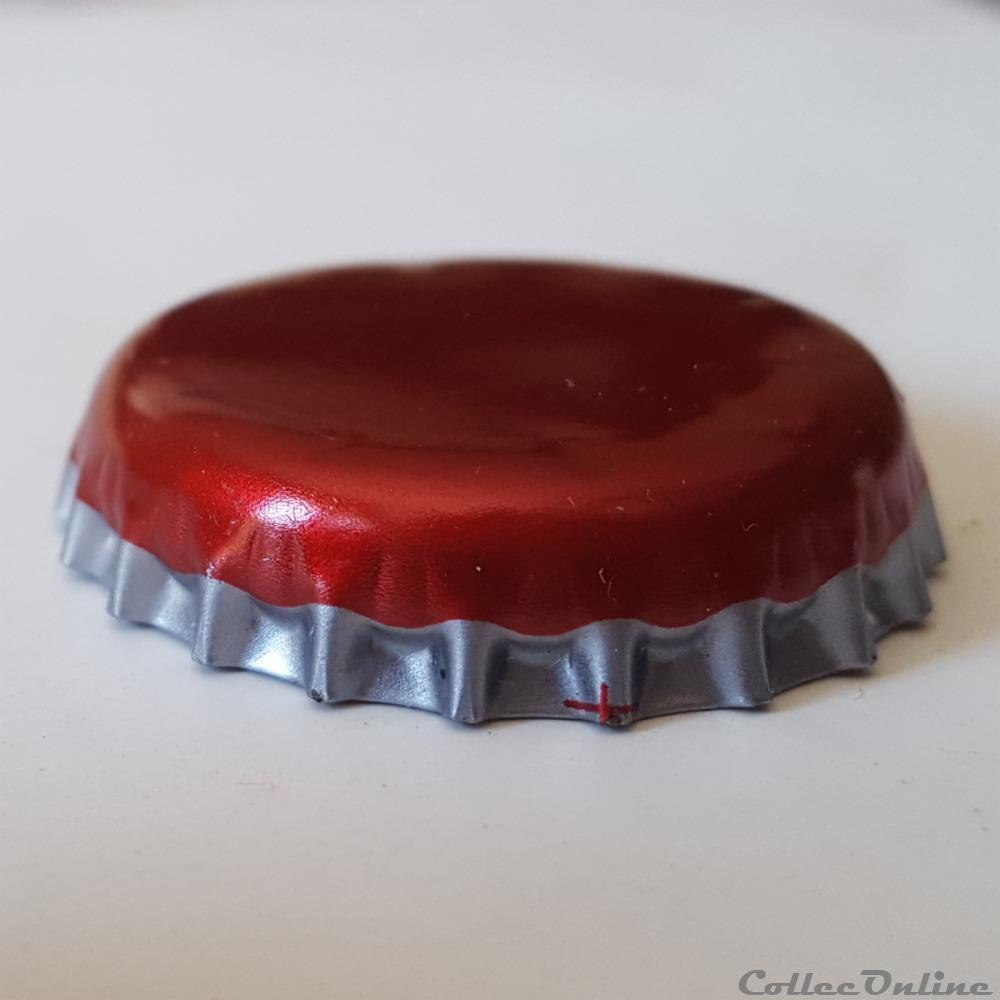 Unie - Rouge avec liseret Argent - HB 3 capsule muselet biere belgique unie rouge avec liseret argent hb
