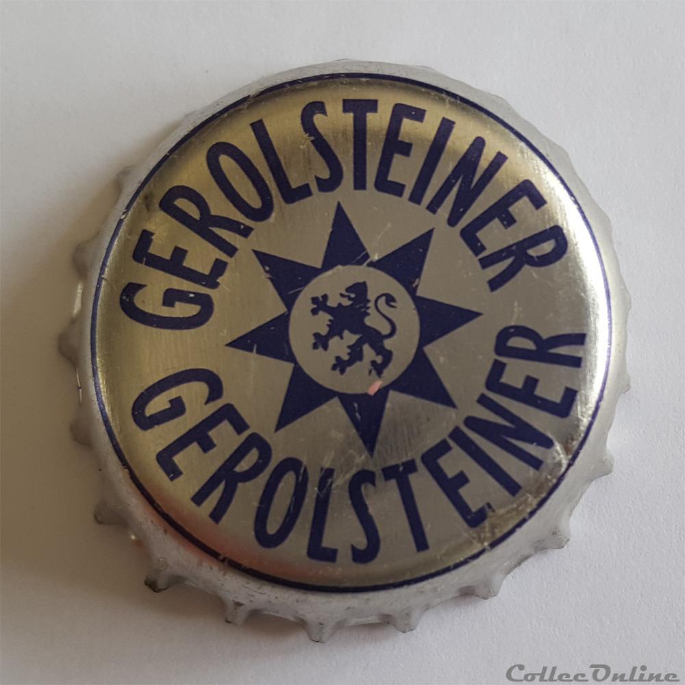 Eau naturel gazeuse Gerolsteiner capsule muselet biere belgique eau naturel gazeuse gerolsteiner