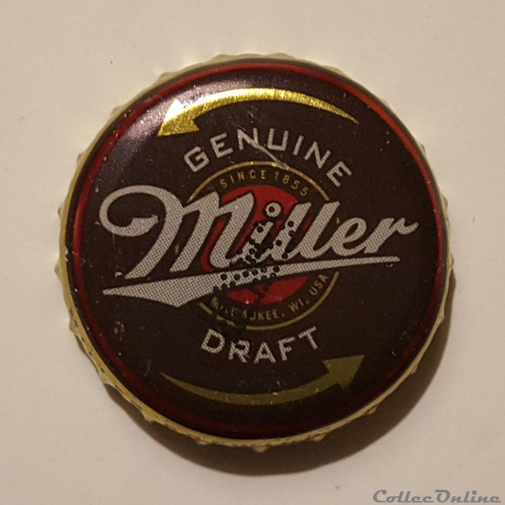 Miller Genuine Draft capsule muselet biere usa miller genuine draft