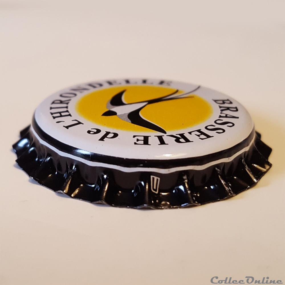 Brasserie de l'hirondelle (Neuve) 3 capsule muselet biere france brasserie de hirondelle neuve