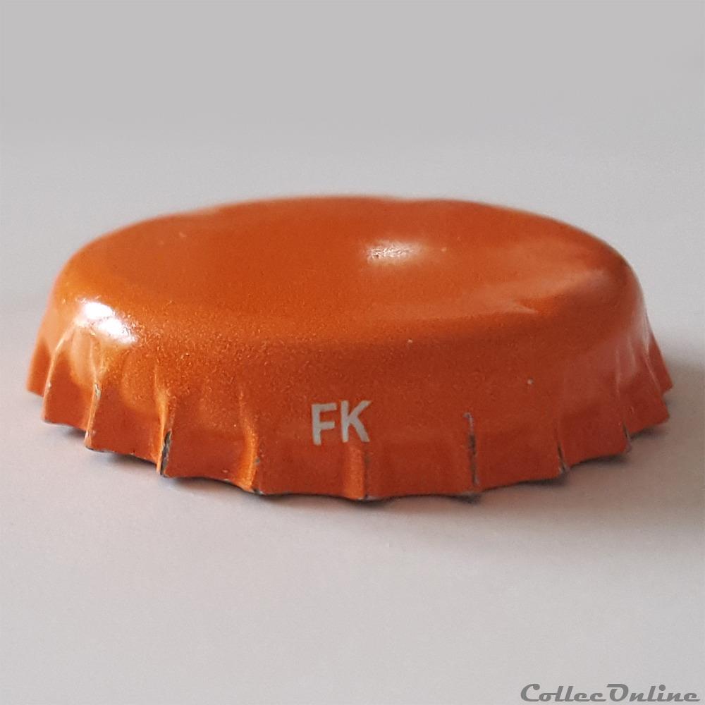 Unie - Orange - FK 3 capsule muselet biere belgique unie orange fk