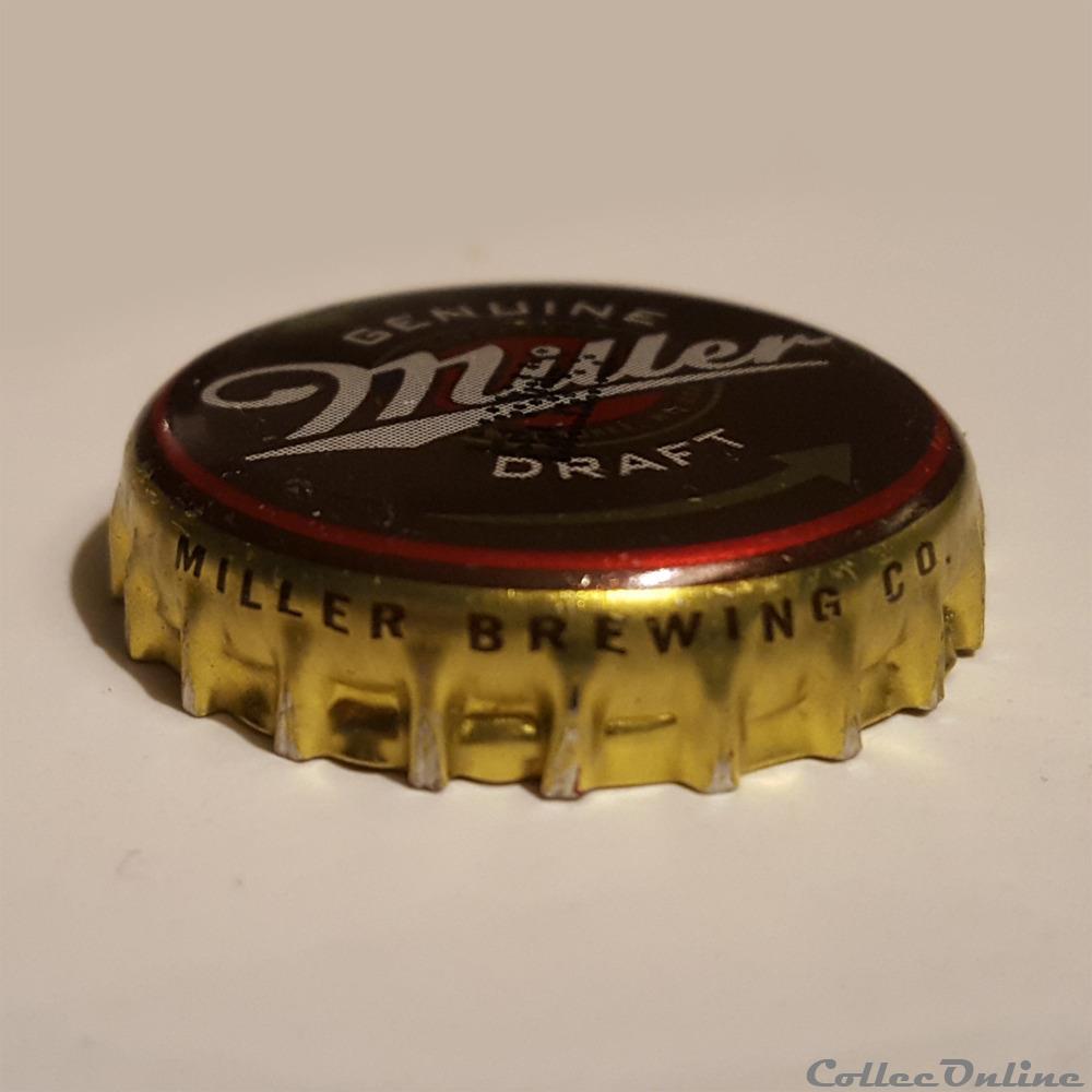 Miller Genuine Draft 4 capsule muselet biere usa miller genuine draft