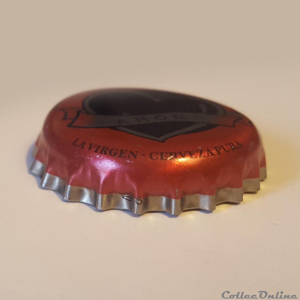 La Virgen (Amor) 2 capsule muselet biere espagne la virgen amor
