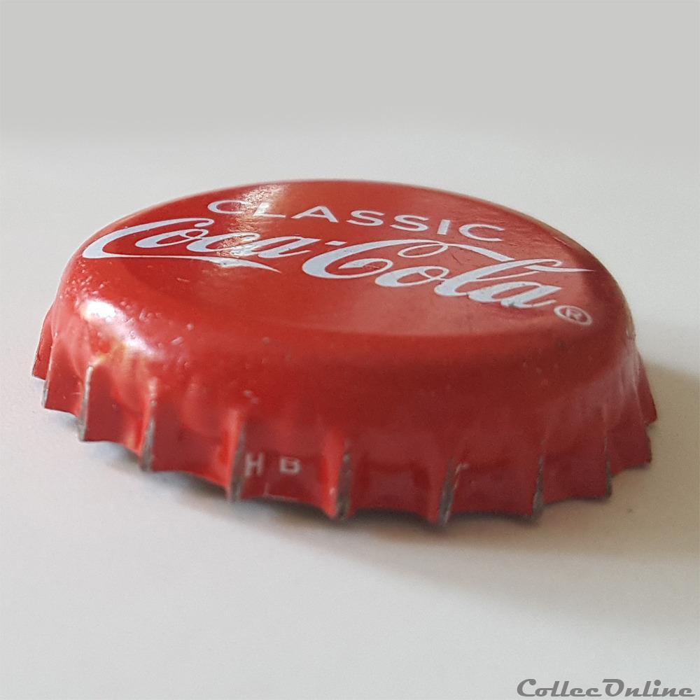 Coca-cola classic 2 capsule muselet biere belgique coca cola classic