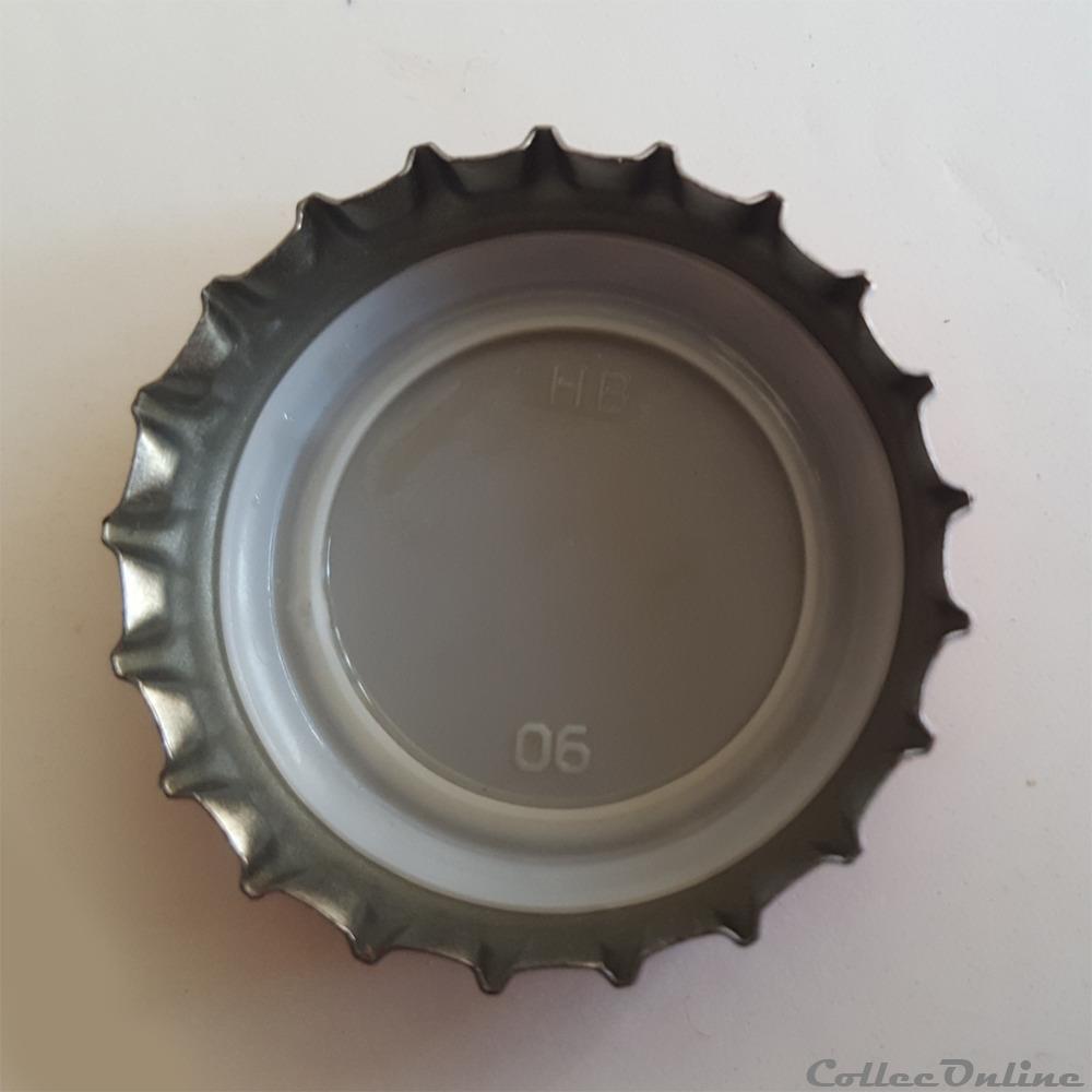 Unie - Rouge avec liseret Argent - HB 4 capsule muselet biere belgique unie rouge avec liseret argent hb
