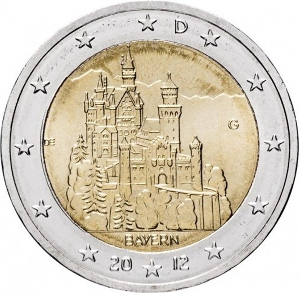 2012 - Bavière (G) monnaies euros allemagne 2012 baviere g