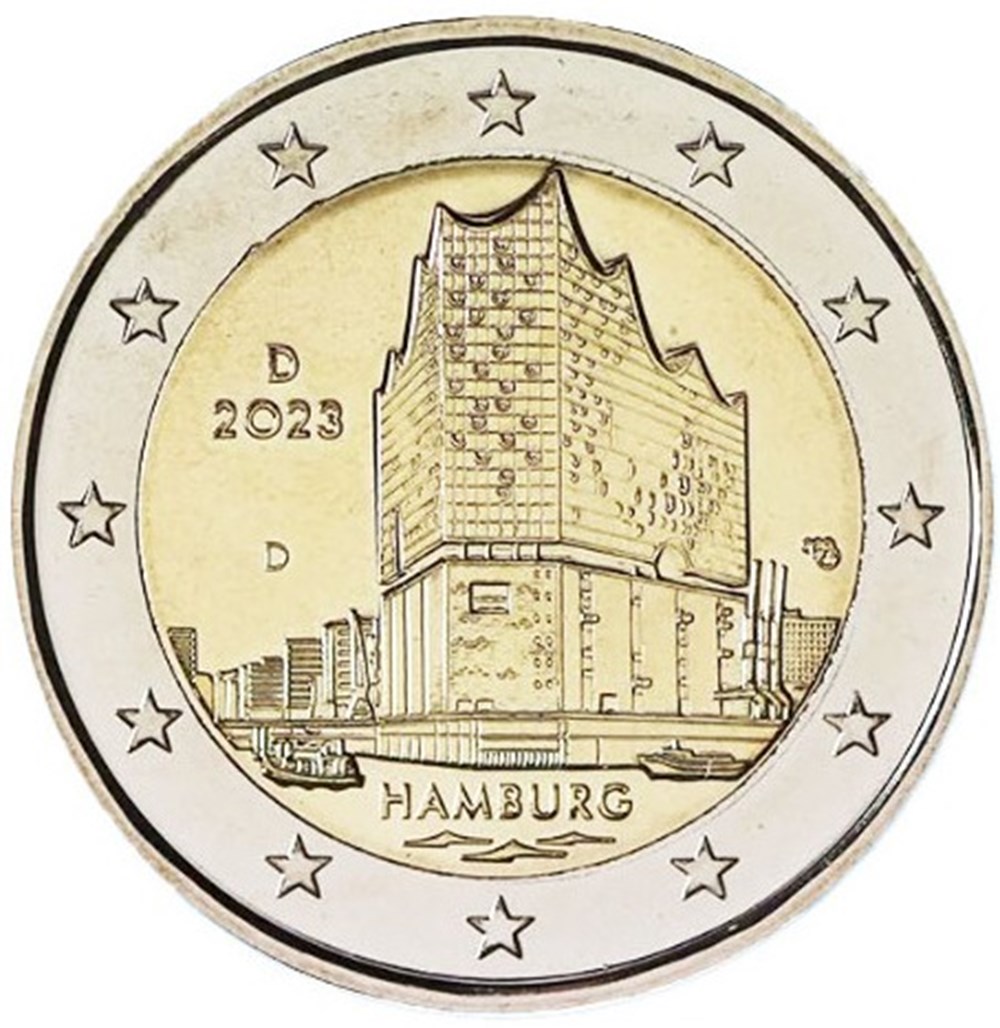 2023 - Hambourg (D) monnaies euros allemagne 2023 hambourg d