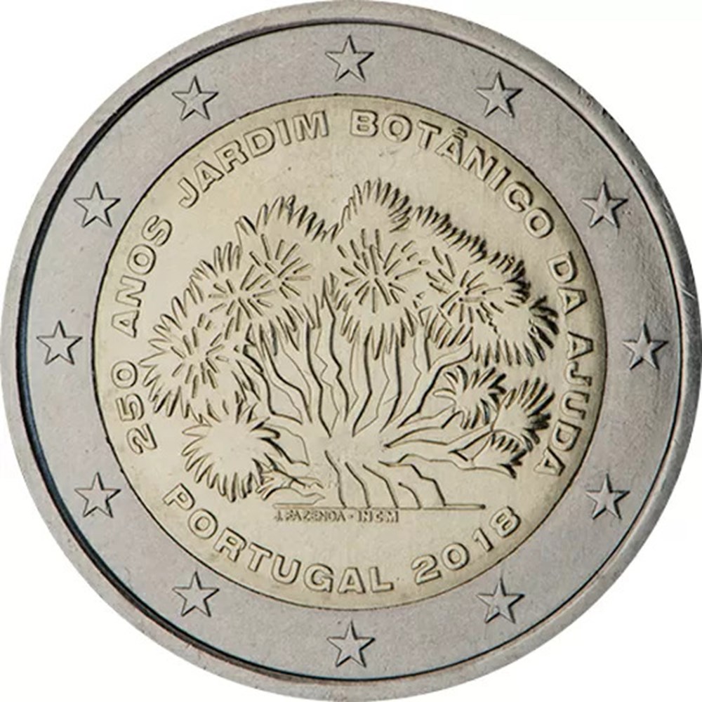 monnaies euros portugal 250 ans du jardin botanique ajuda a lisbonne