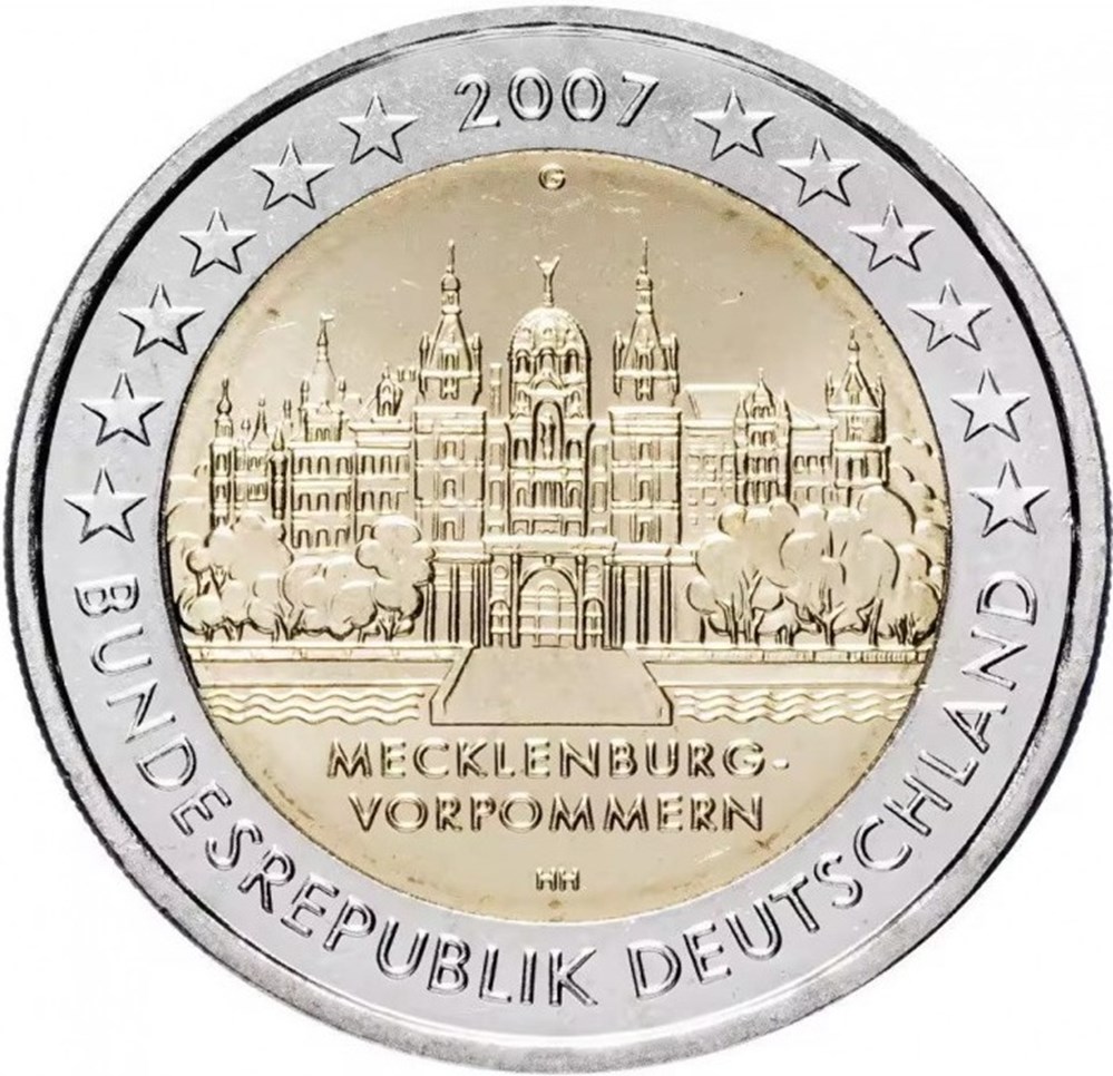 monnaies euros allemagne 2007 mecklembourg pomeranie occidentale g