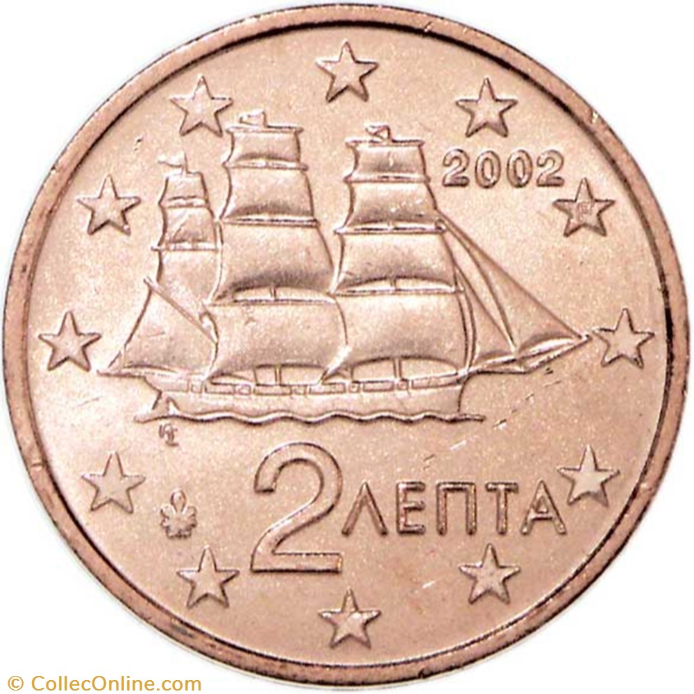 monnaies euros a grece 2 cents