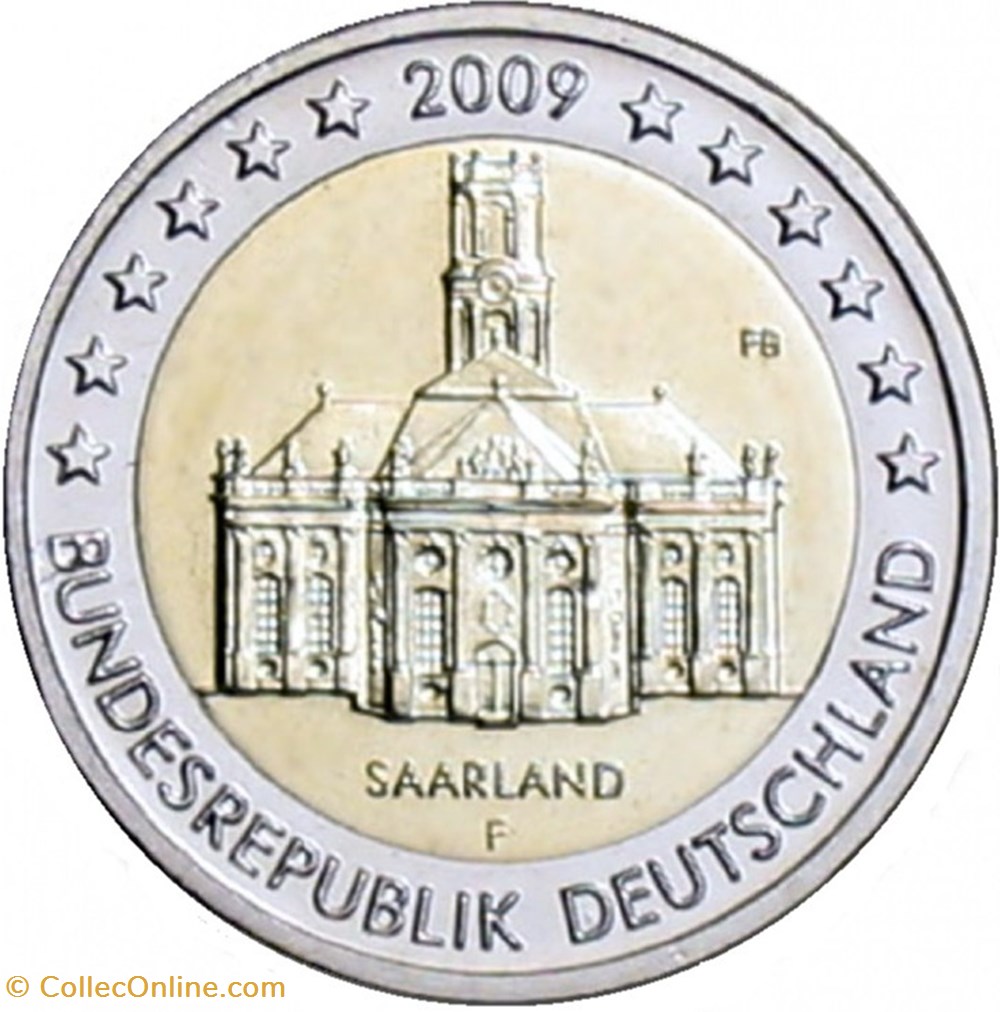 2009 - Sarre (F) monnaies euros allemagne 2009 sarre f