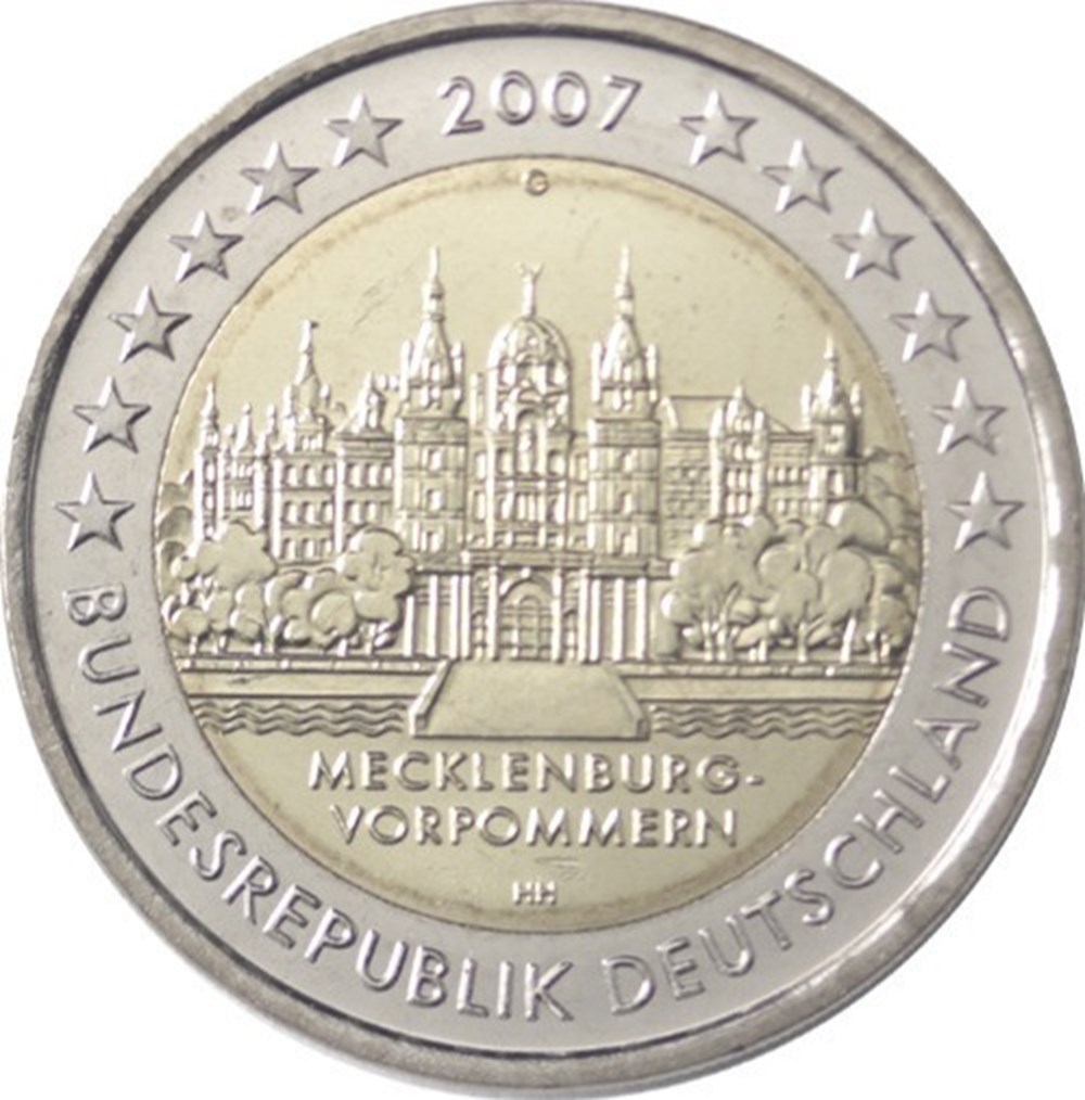 monnaies euros allemagne 2007 mecklembourg pomeranie occidentale g