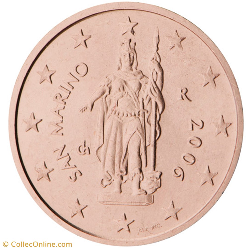 monnaies euros a saint marin 2 cents serie 1