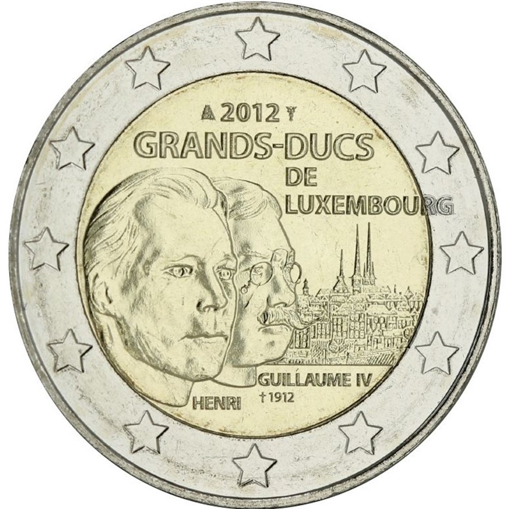 Luxembourg - Grand-Duc Henri & Grand-Duc Guillaume IV - série consacrée à la dynastie grand-ducale monnaies euros luxembourg grand duc henri grand duc guillaume iv serie consacree a la dynastie grand ducale