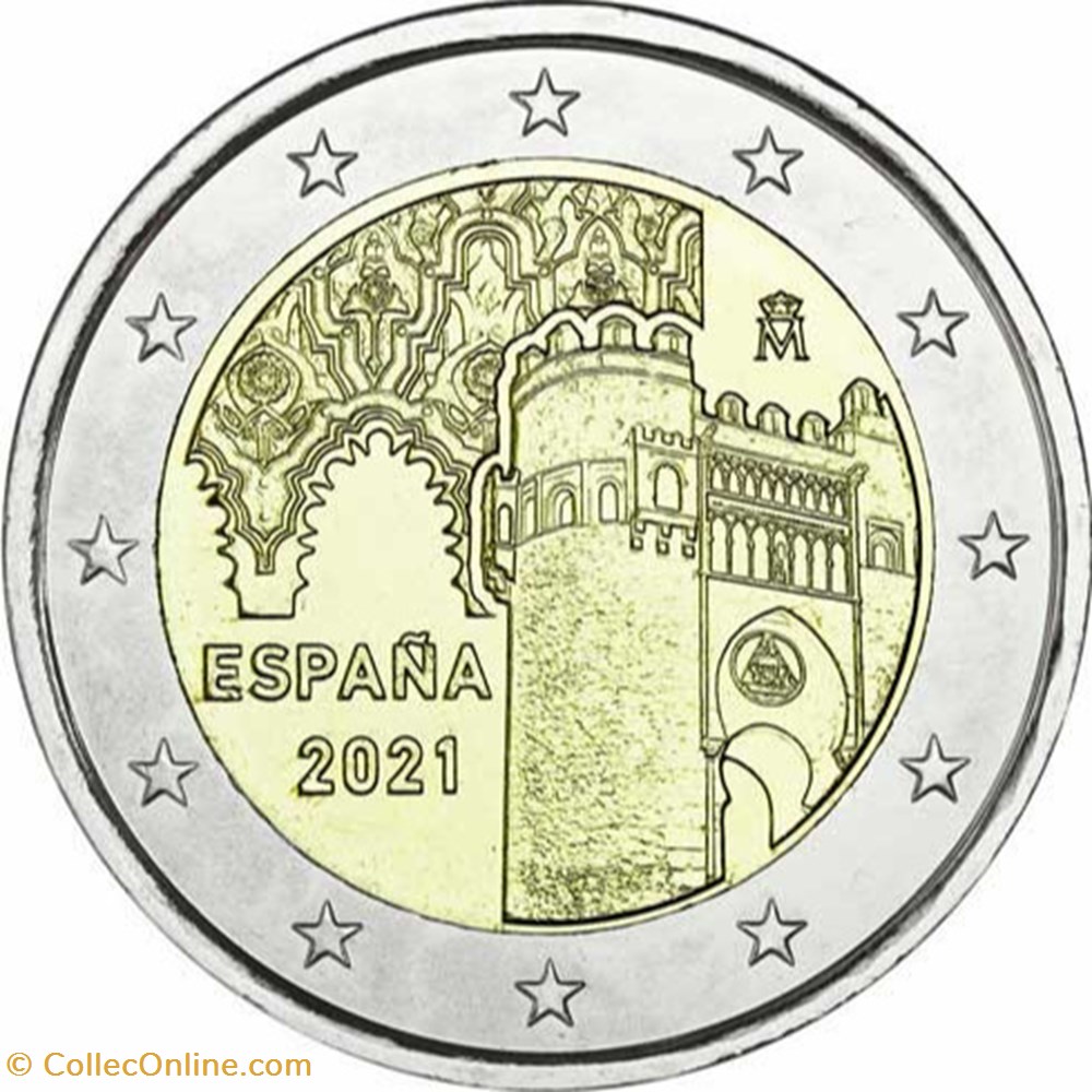2021 - Ville historique de Tolède monnaies euros a espagne 2021 ville historique de tolede