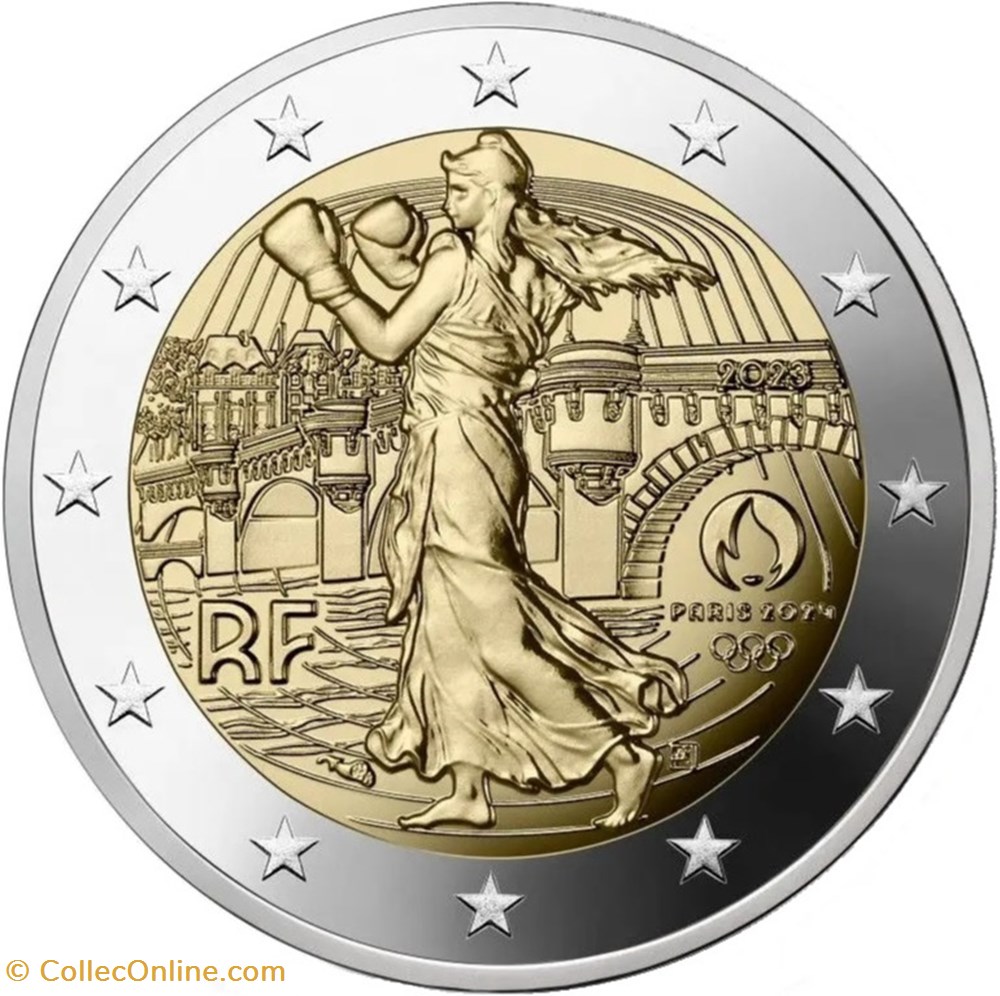 France - Jeux Olympiques de Paris 2024 (3/4) monnaies euros france jeux olympiques de paris 2024 3 4