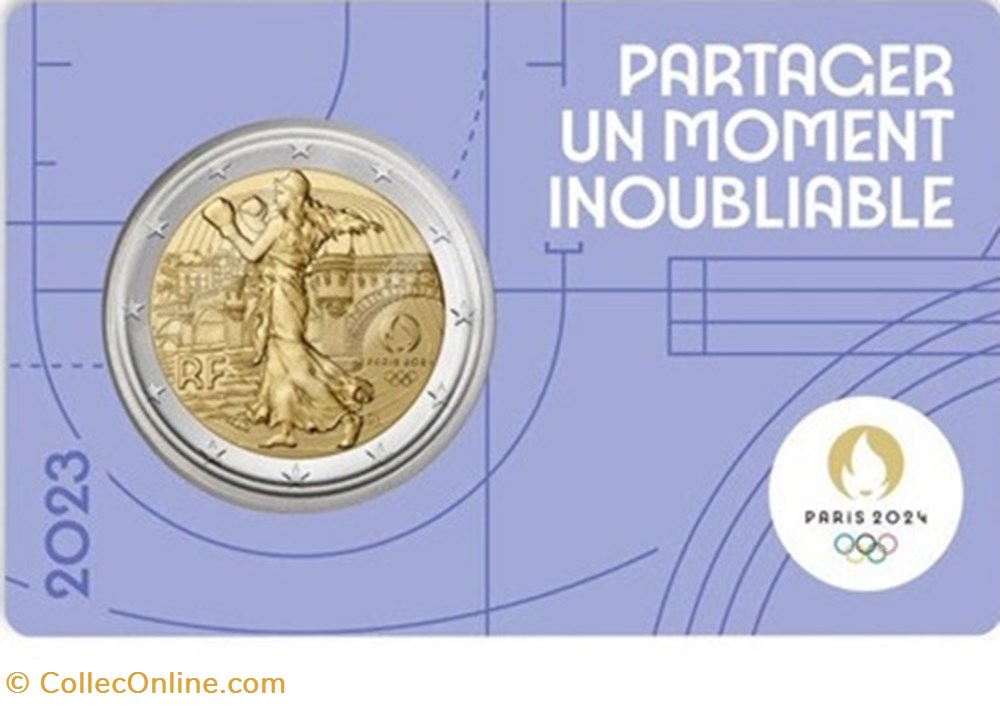 France - Jeux Olympiques de Paris 2024 (3/4) monnaies euros france jeux olympiques de paris 2024 3 4