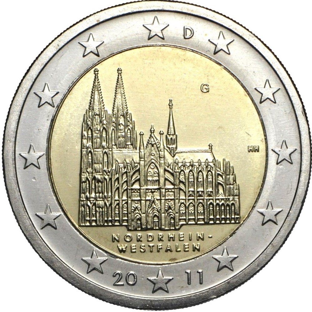 2011 - Rhénanie-du-Nord-Westphalie (G) monnaies euros allemagne 2011 rhenanie du nord westphalie g