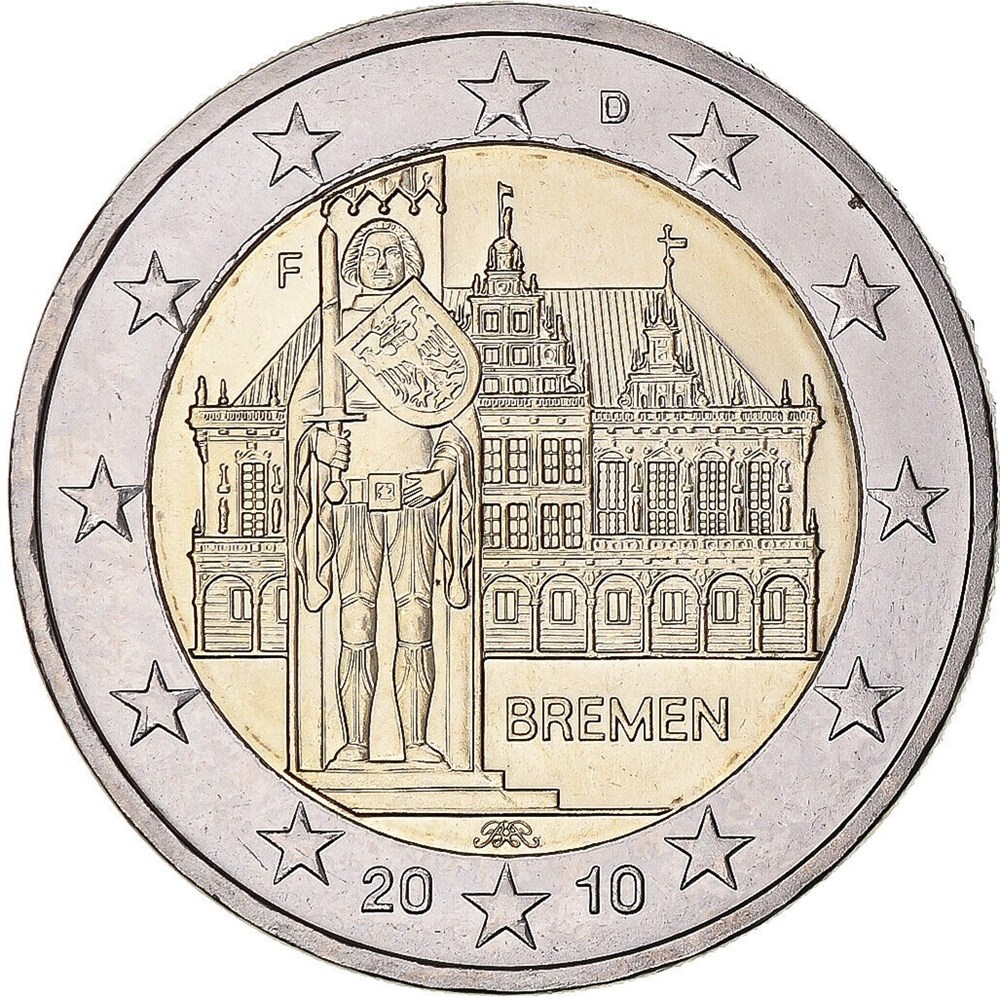 2010 - Brême (F) monnaies euros a allemagne 2010 breme f