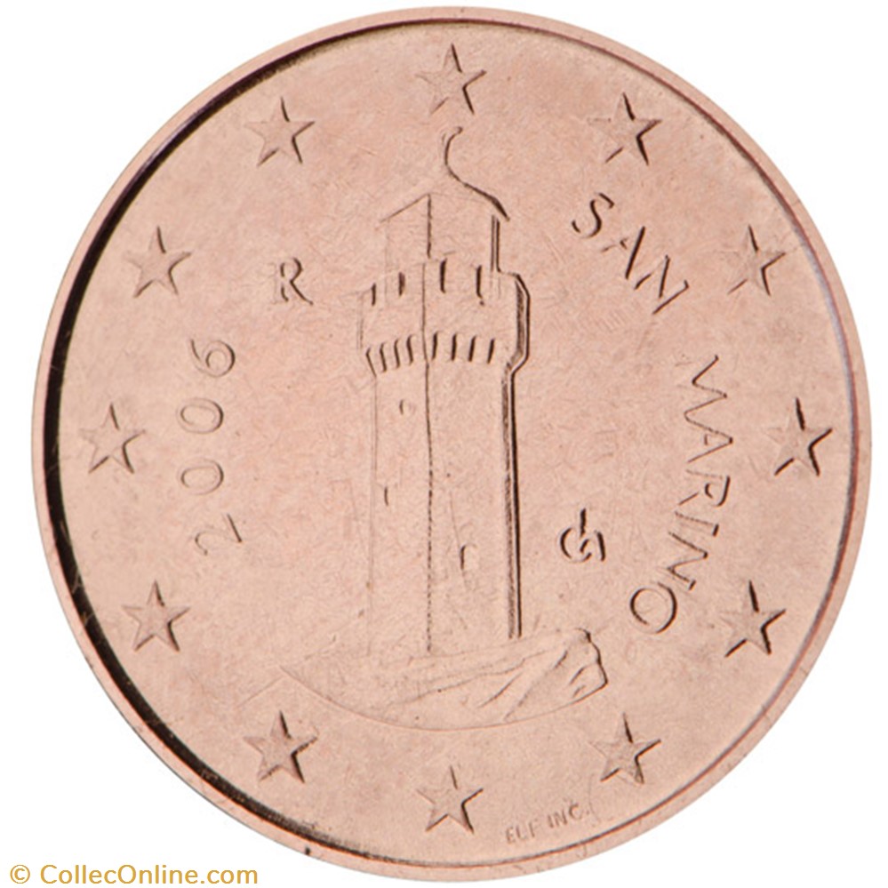 monnaies euros a saint marin 1 cent serie 1