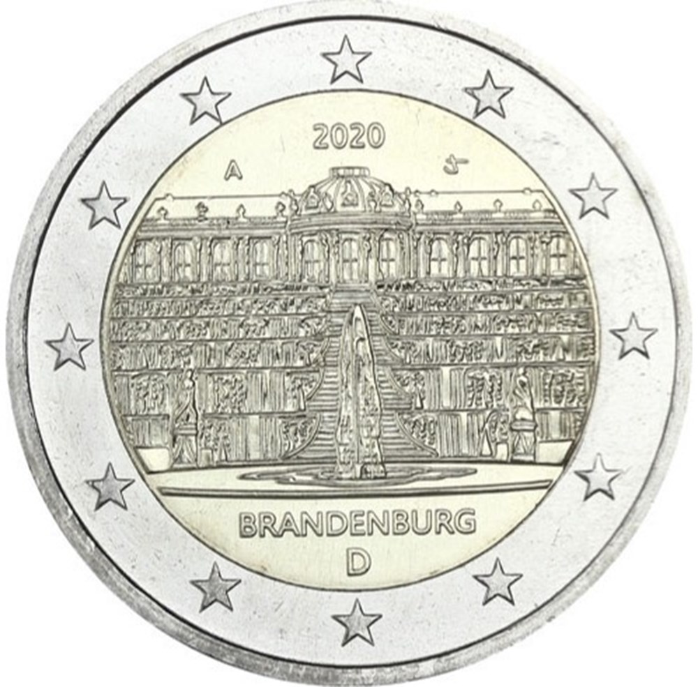 2020 - Brandebourg (A) monnaies euros allemagne 2020 brandebourg a