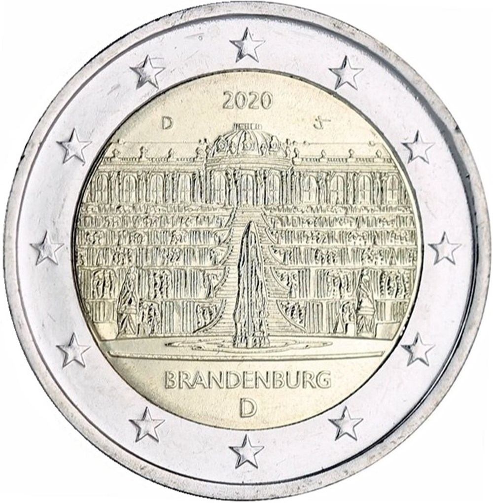 2020 - Brandebourg (D) monnaies euros allemagne 2020 brandebourg d