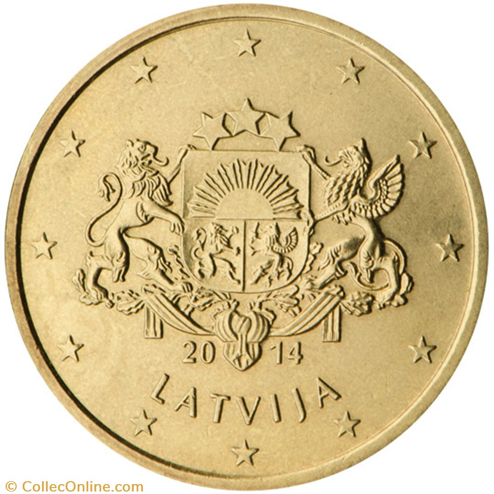 50 cents monnaies euros a lettonie 50 cents