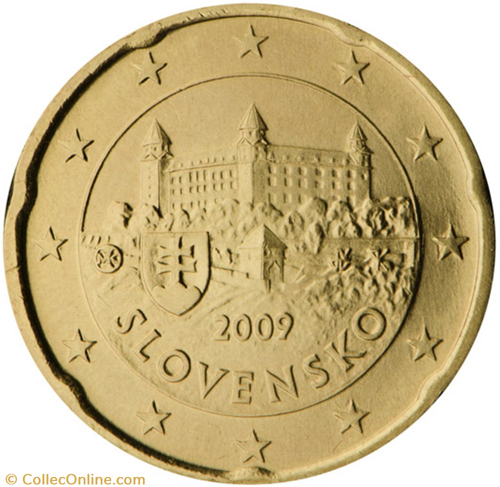 20 cents monnaies euros a slovaquie 20 cents