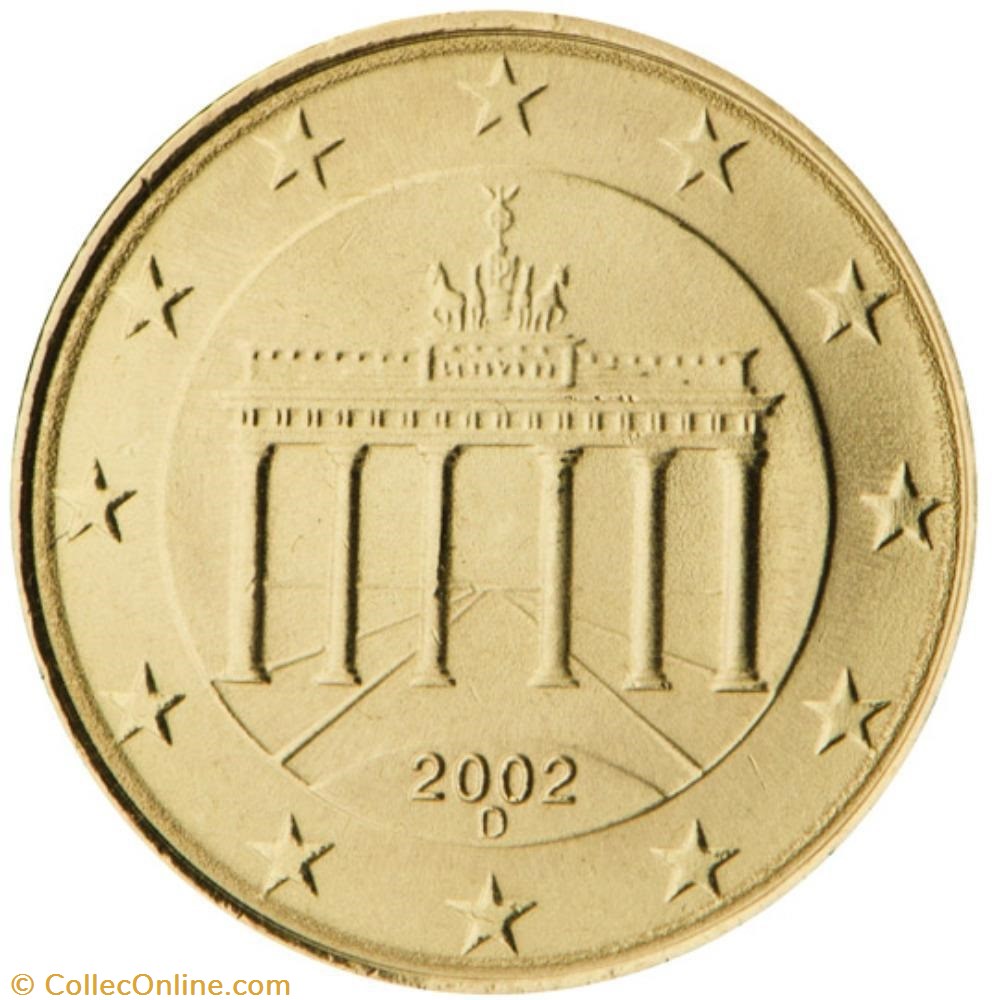 50 cents (D) monnaies euros a allemagne 50 cents d