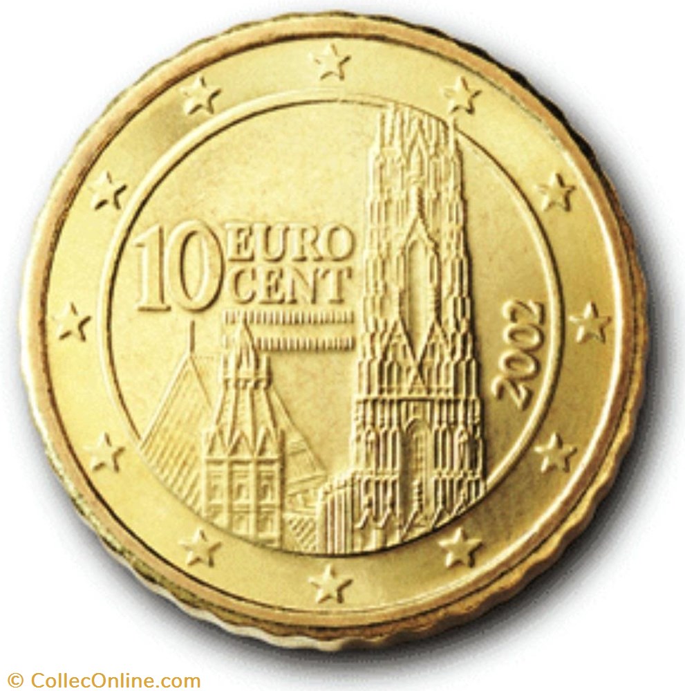 monnaies euros a autriche 10 cents