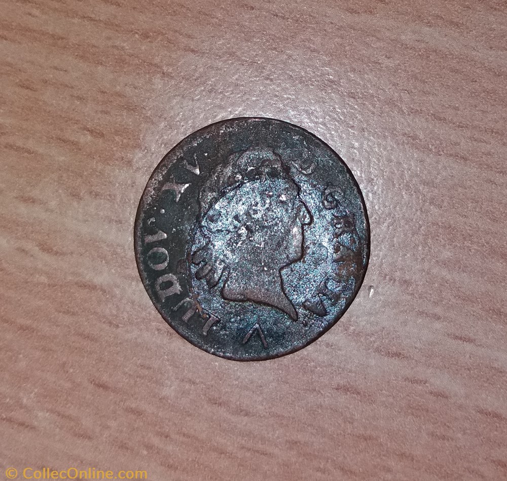 liard dit "à la vieille tête" Louis XV monnaie france royale liard dit a la vieille tete louis xv