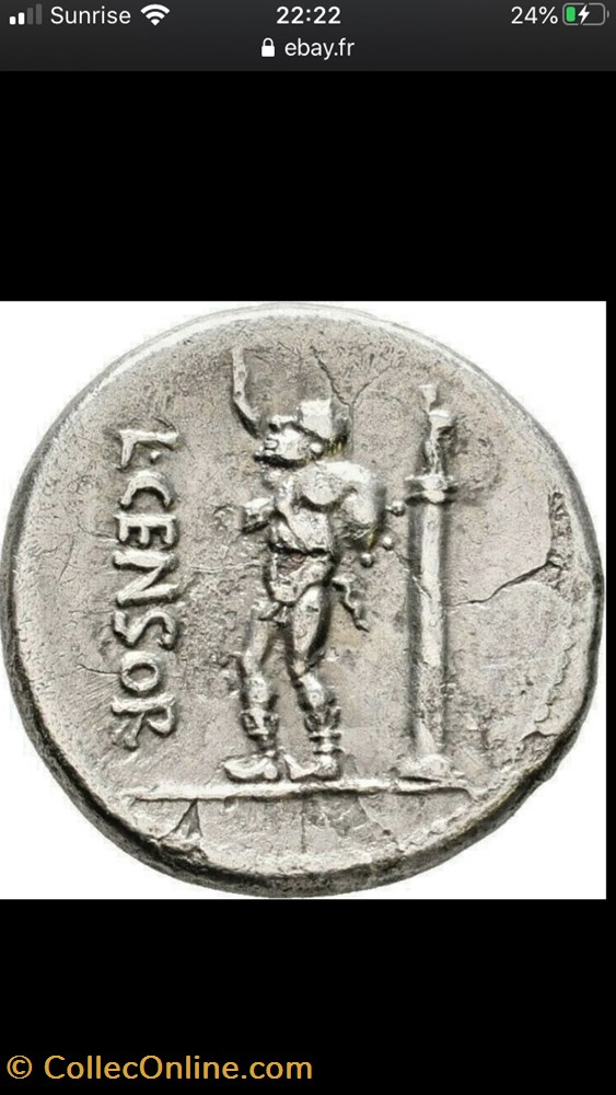 Lucius Marcius Censorinus RRC 363/1d monnaies antiquite av jc ap romaines republicaines imperiales lucius marcius censorinus rrc 363 1d