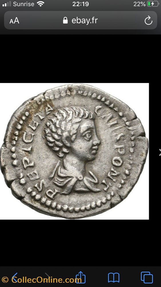 Geta RIC IV 6 monnaies antiquite av jc ap romaines republicaines imperiales geta ric iv 6