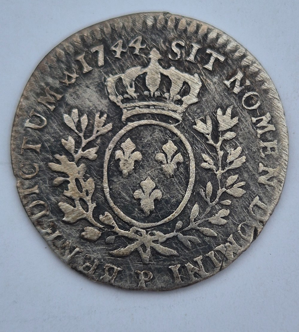monnaies europe medievale a france royales 1 10 eme d ecu louis xv 1744 dijon