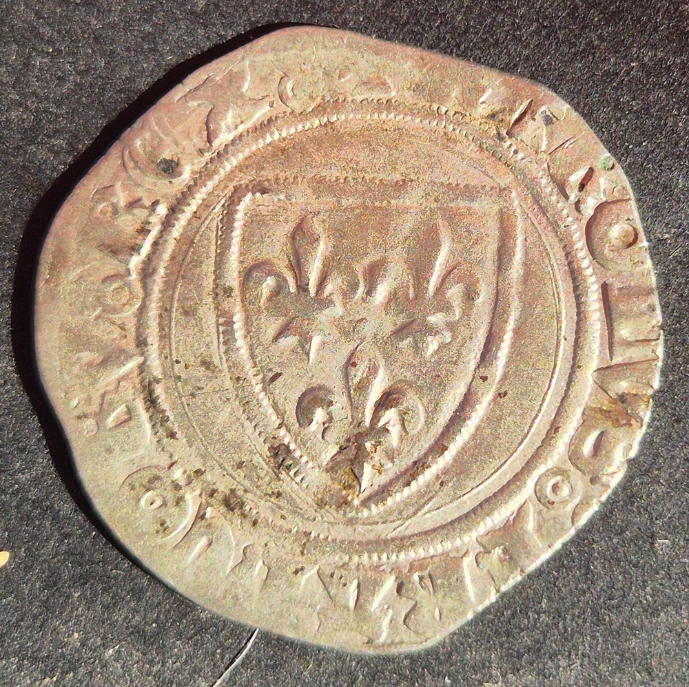 monnaies europe medievale france royales blanc guenar charles vi dijon