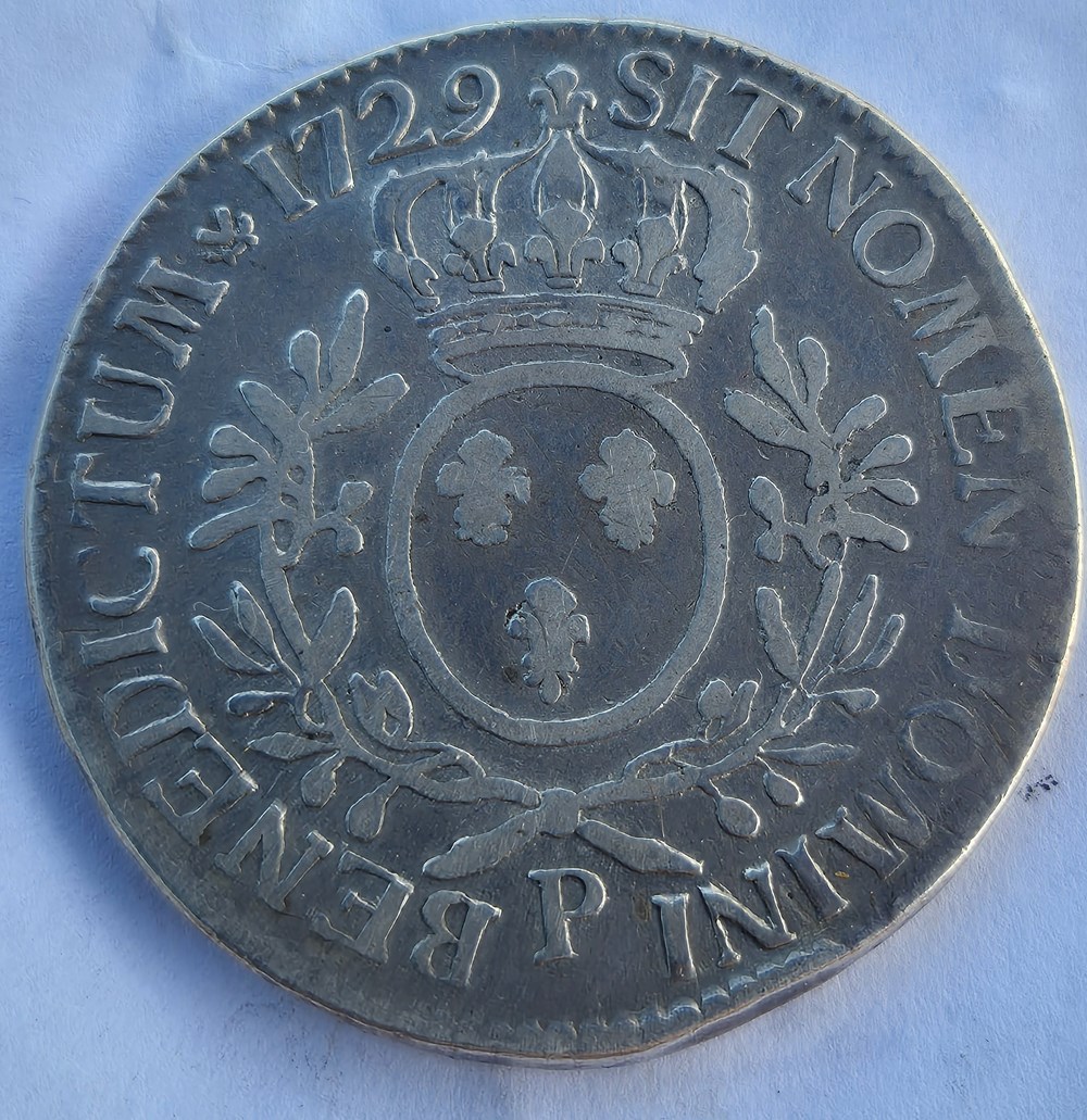 monnaies europe medievale france royales ecu de louis xv de 1729 pour l atelier de dijon
