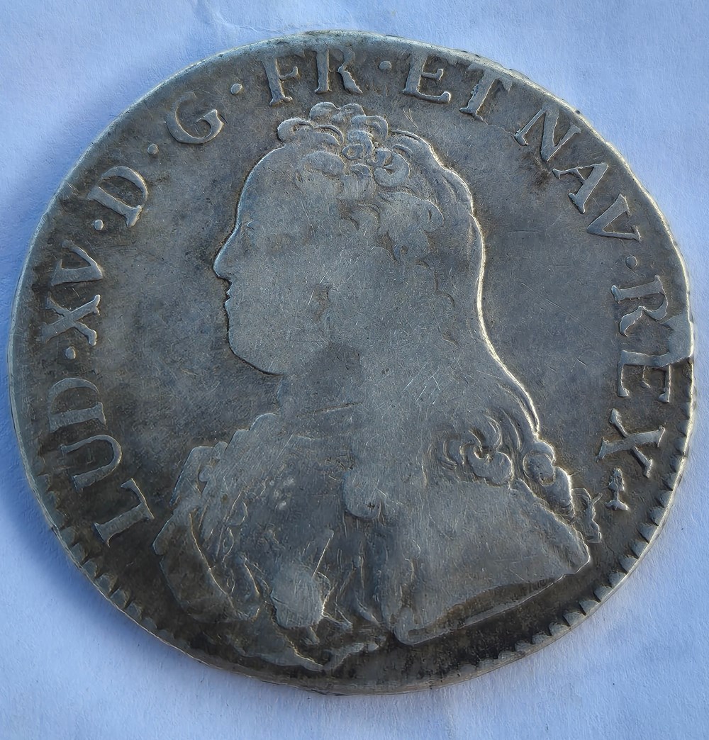 monnaies europe medievale a france royales ecu de louis xv 1728 dijon
