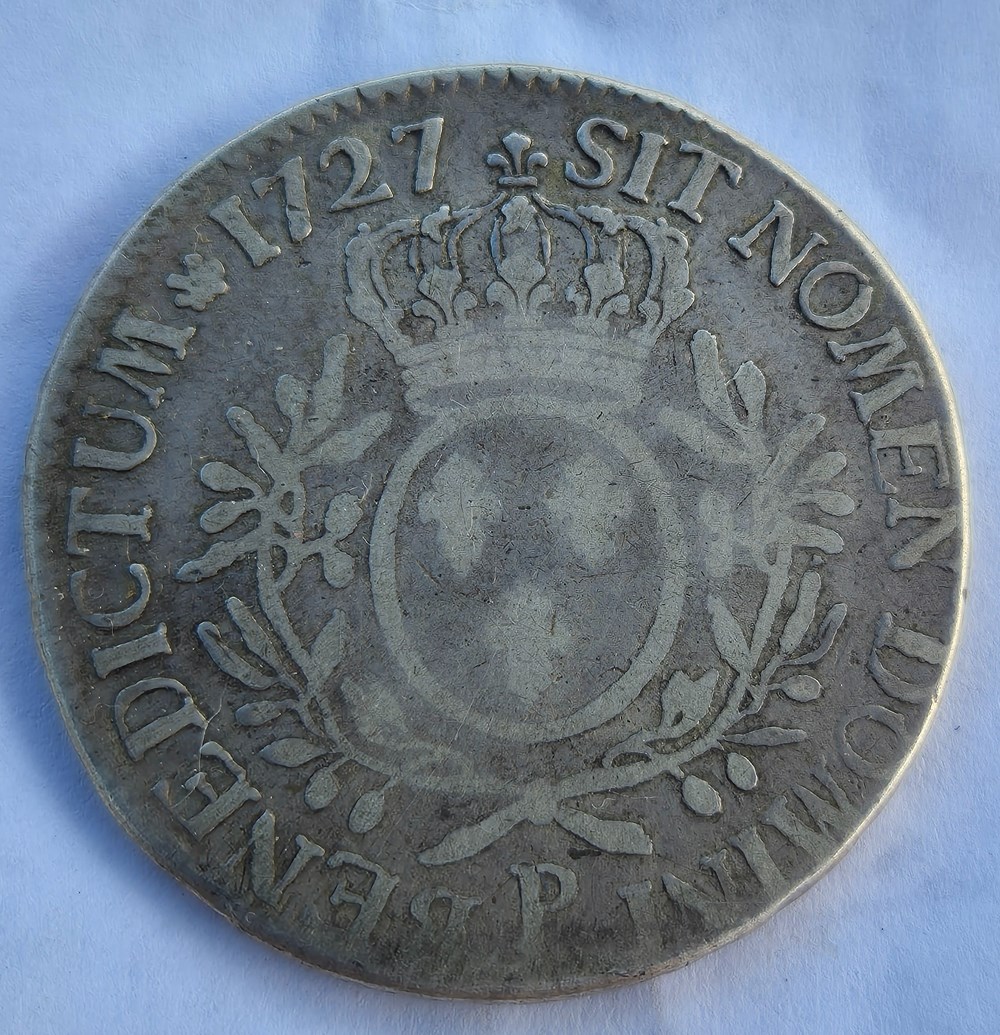 Ecu de louis XV 1727 P dijon monnaies europe medievale a france royales ecu de louis xv 1727 p dijon