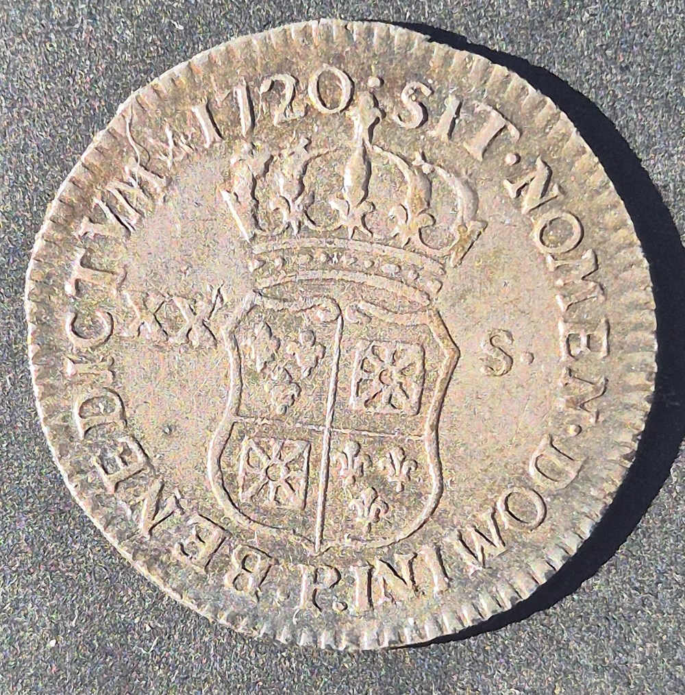 monnaies europe medievale a france royales 20 sols de louis xv 1720 dijon
