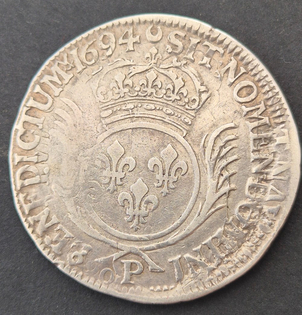 monnaies europe medievale a france royales demi ecu 1694 dijon