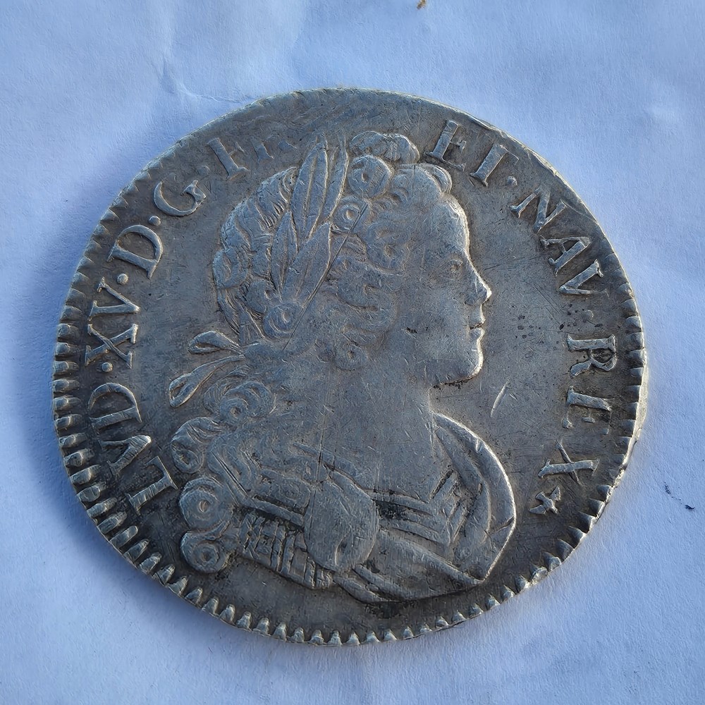 Ecu de louis XV 1718 P pour dijon monnaies europe medievale a france royales ecu de louis xv 1718 p pour dijon