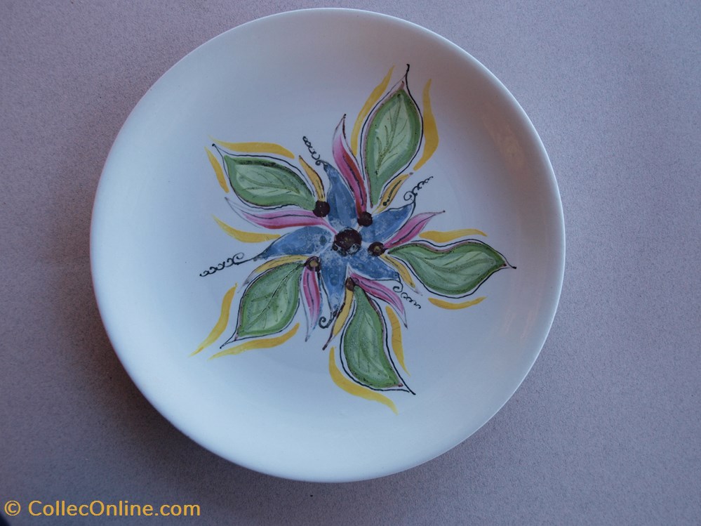 art antiquites ceramiques poteries assiette a dessert