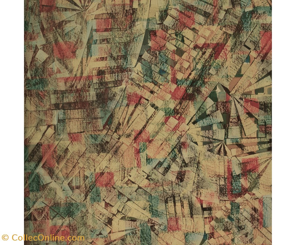 art antiquites forme de pointillisme au couteau 1963