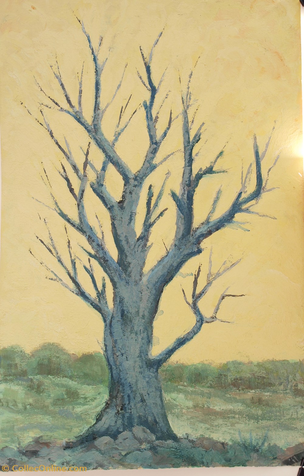 art antiquites peintures dessins arbre mort
