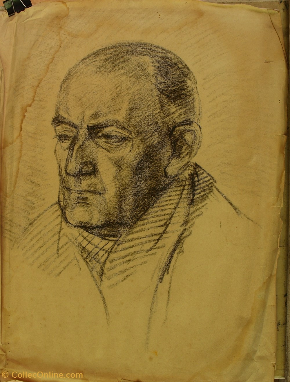 art antiquites fusain 14 portrait homme