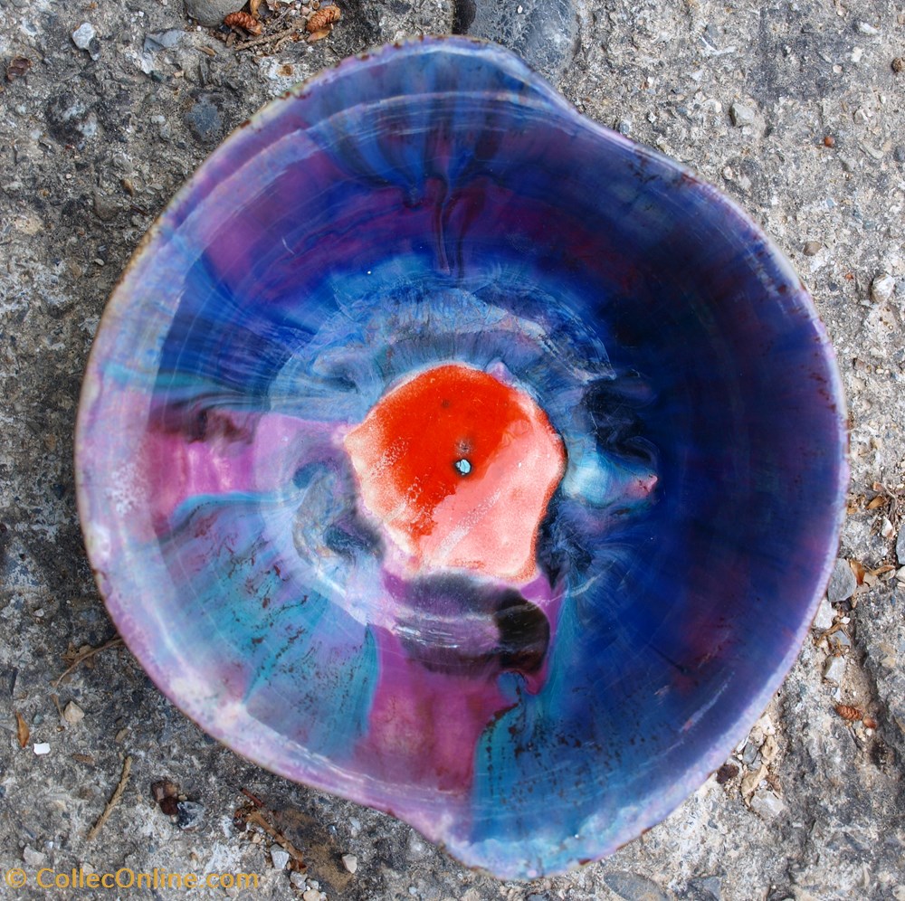 art antiquites ceramiques poteries coupelle bleue