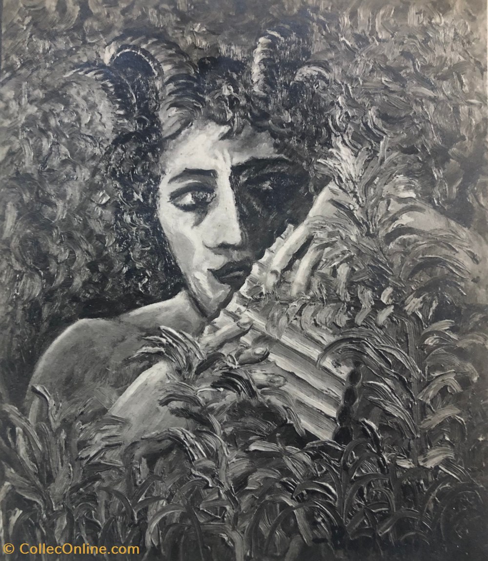 Pan avec sa flûte (Photo) / 1960 divers pan avec sa flute photo 1960