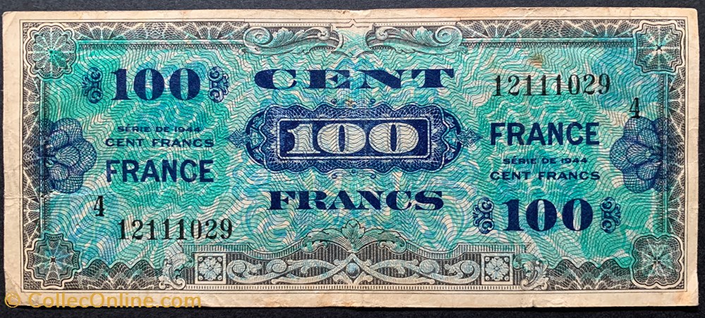 VF.25.04 100 Francs France Type 1945 Série 4 N°12111029 billets europe vf 25 04 100 francs france type 1945 serie 4 n 12111029