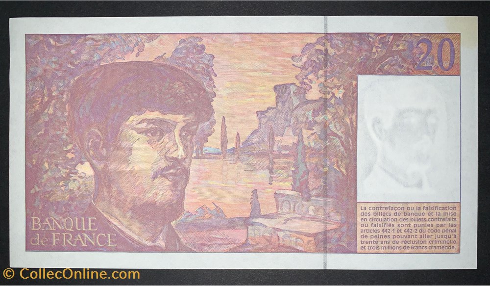 F.66ter.02 20 Francs Debussy 1997 Z.059 N°173433 billets europe france f 66ter 02 20 francs debussy 1997 z 059 n 173433