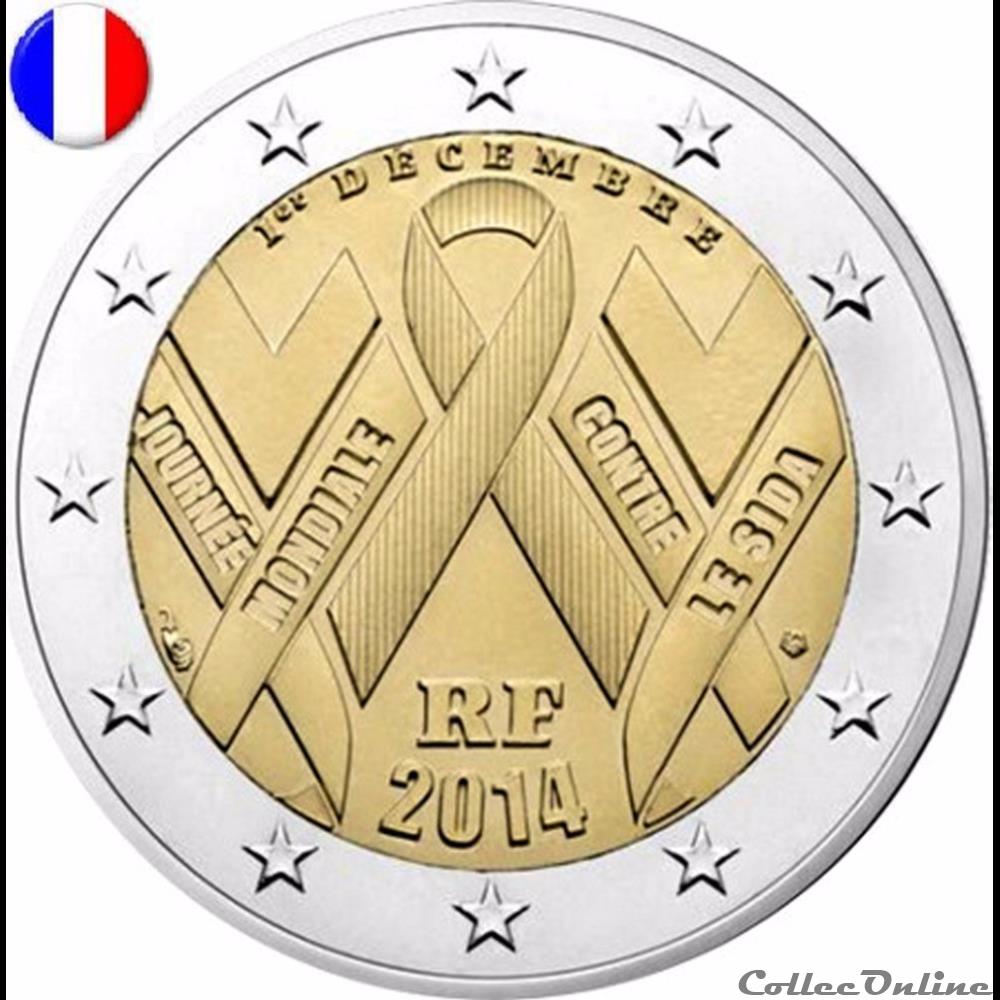 Journée Mondiale de la Lutte Contre le Sida monnaie euro france journee mondiale de la lutte contre le sida